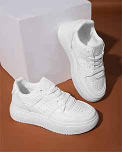 Truffle Collection White Solid Sneakers