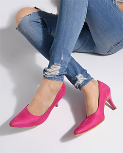 Shoetopia Stylish Pink Pumps