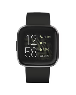 Fitbit Versa 2 Black Smartwatch With Heart Rate