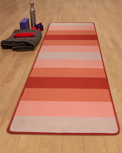 Saral Home Hand Woven Microfiber Washable Yoga Mat-Red