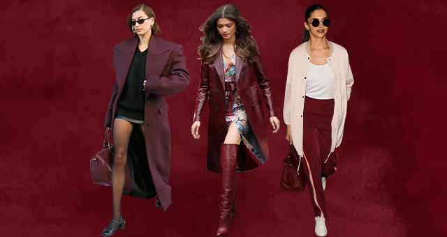 Ace High Street Fashion With Burgundy Accessories: The Hottest Colour of 2024