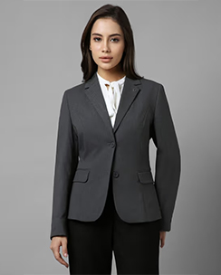 Allen Solly Women Grey Regular Fit Blazer
