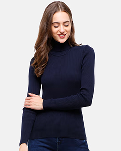 98 Degree North’s Navy Blue Full Sleeves Sweater
