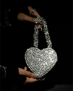 Ozel Heart Bag Silver