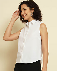 Trend Arrest Sleeveless Regular Shirt
