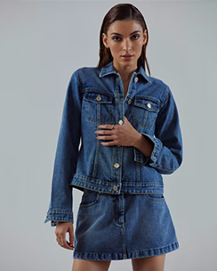 Qua Denim Mini Skirt
