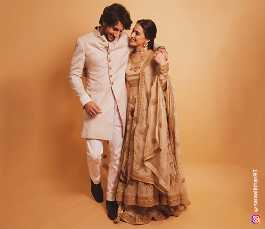 Sara Ali Khan and Ibrahim Ali Khan in Indianwear