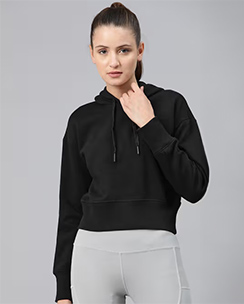  black hooded sweatshirt for festive-ready athleisure looks
