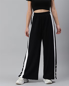 black and white athleisure pants