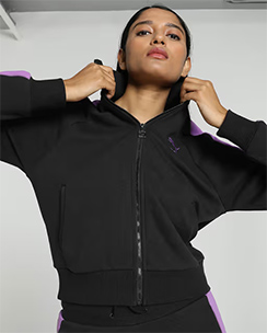 women’s black jacket for athleisure
