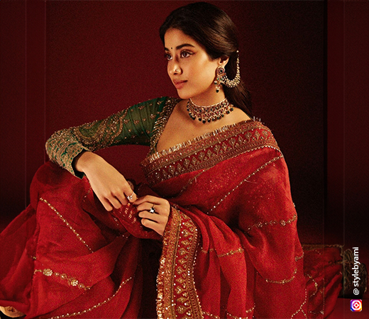 Janhvi kapoor in a saree