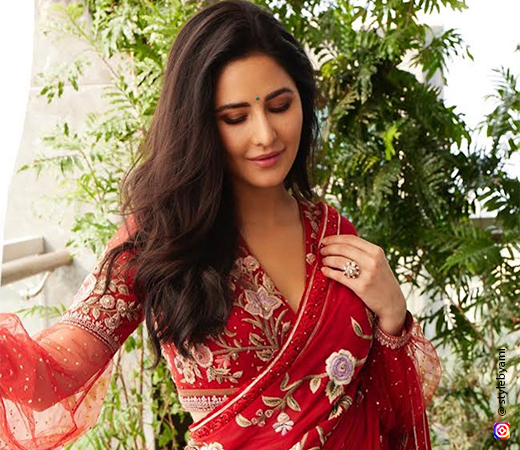 katrina kaif in a floral saree