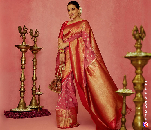 orange and red saree