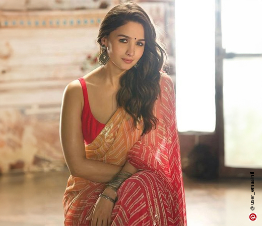 orange and red saree